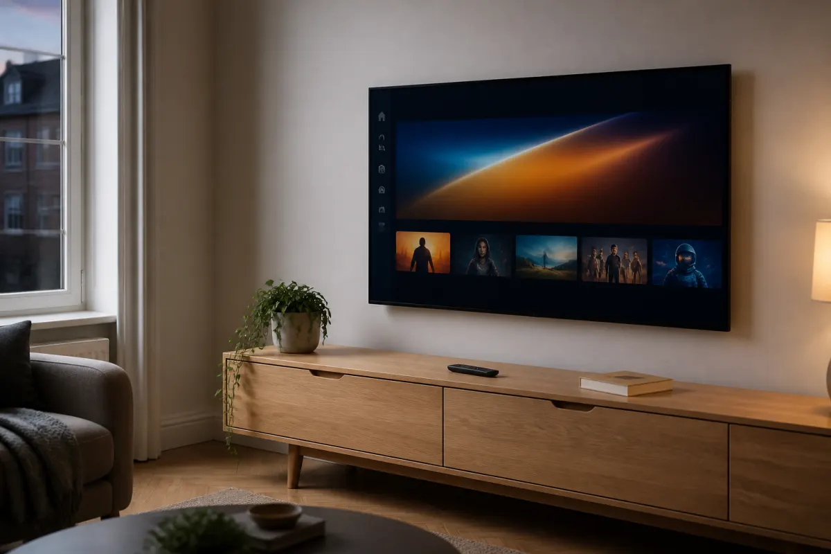 Living room TV ready for Necro IPTV setup